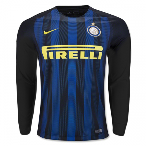 Inter Milan 2016/17 Long Sleeve Home Soccer Jersey